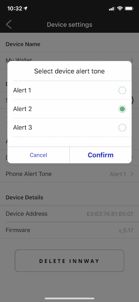 Innway app iOS Innway alert tone