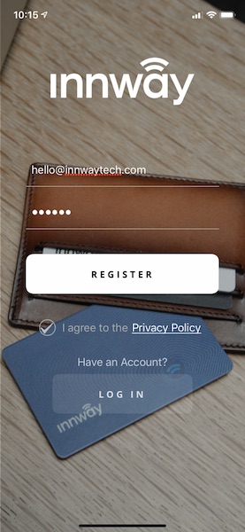 Innway app iOS register