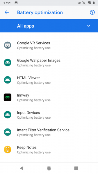 Google Pixel 2 battery optimization 6